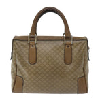 CELINE Macadam Canvas Boston Bag Beige  13186