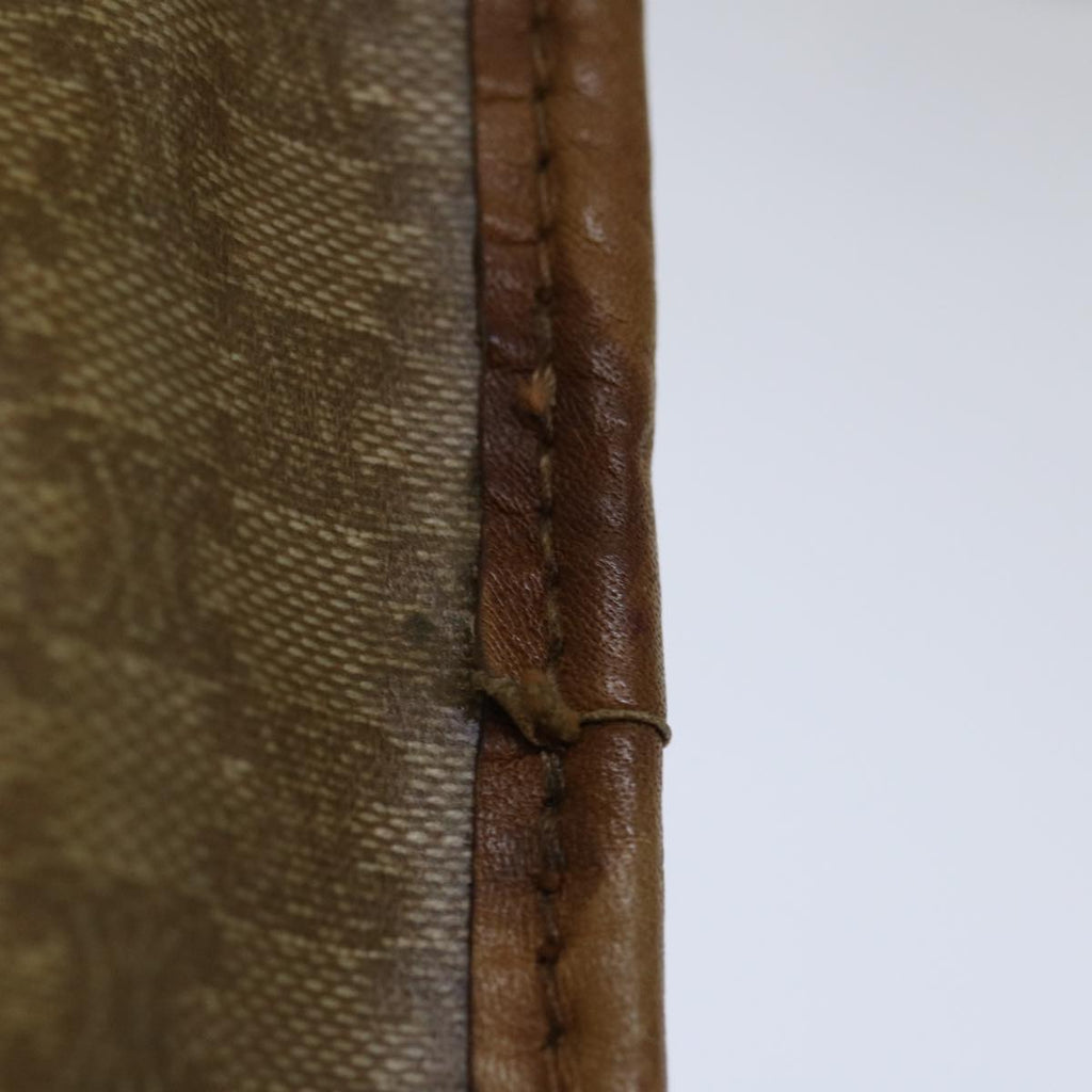 CELINE Macadam Canvas Clutch Bag Beige Auth bs13249