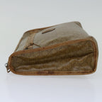 CELINE Macadam Canvas Clutch Bag Beige Auth bs13249