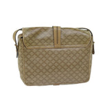 CELINE Macadam Canvas Shoulder Bag Beige Auth bs13267