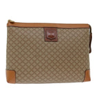 CELINE Macadam Canvas Clutch Bag Beige  13268