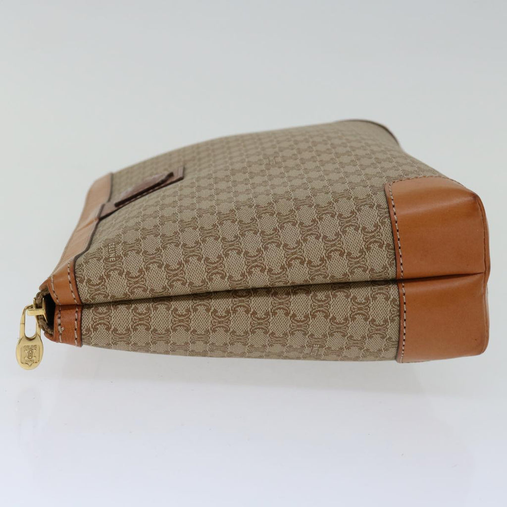 CELINE Macadam Canvas Clutch Bag Beige  13268