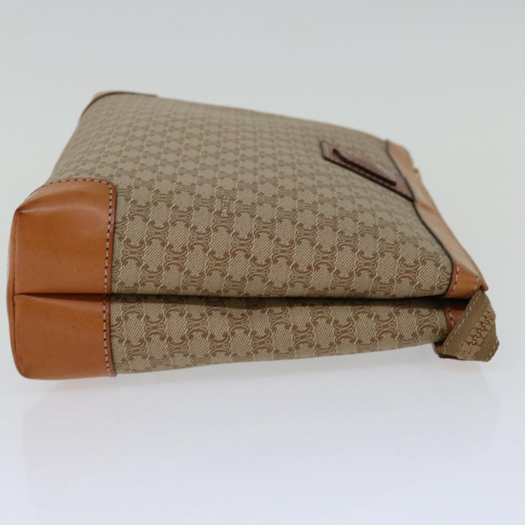 CELINE Macadam Canvas Clutch Bag Beige  13268