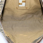 FENDI Zucca Canvas Hand Bag Brown Blackbs13299