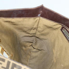 FENDI Zucca Canvas Hand Bag Brown Blackbs13299