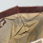 FENDI Zucca Canvas Hand Bag Brown Blackbs13299