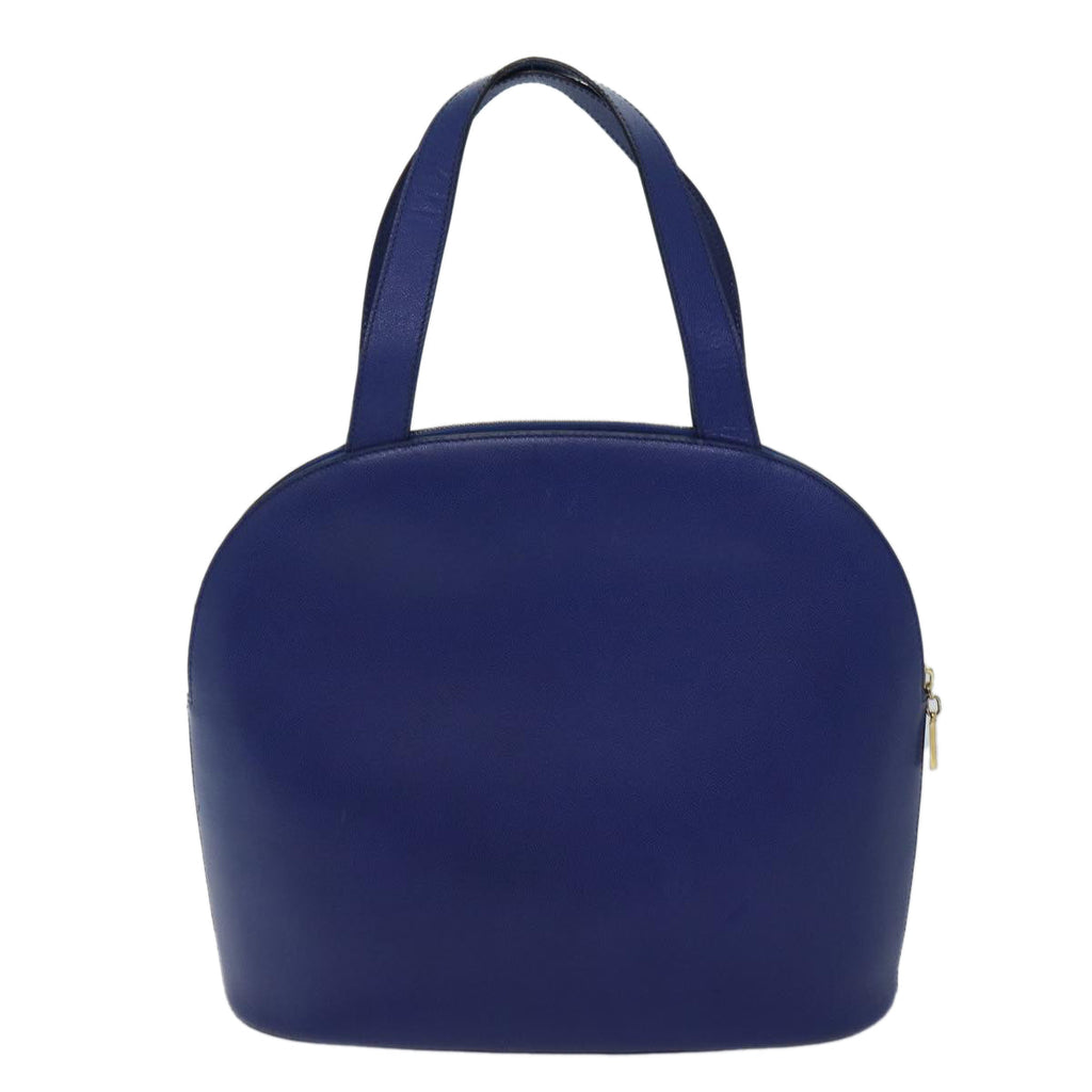 CELINE Hand Bag Leather Blue Auth bs13304