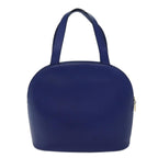 CELINE Hand Bag Leather Blue Auth bs13304