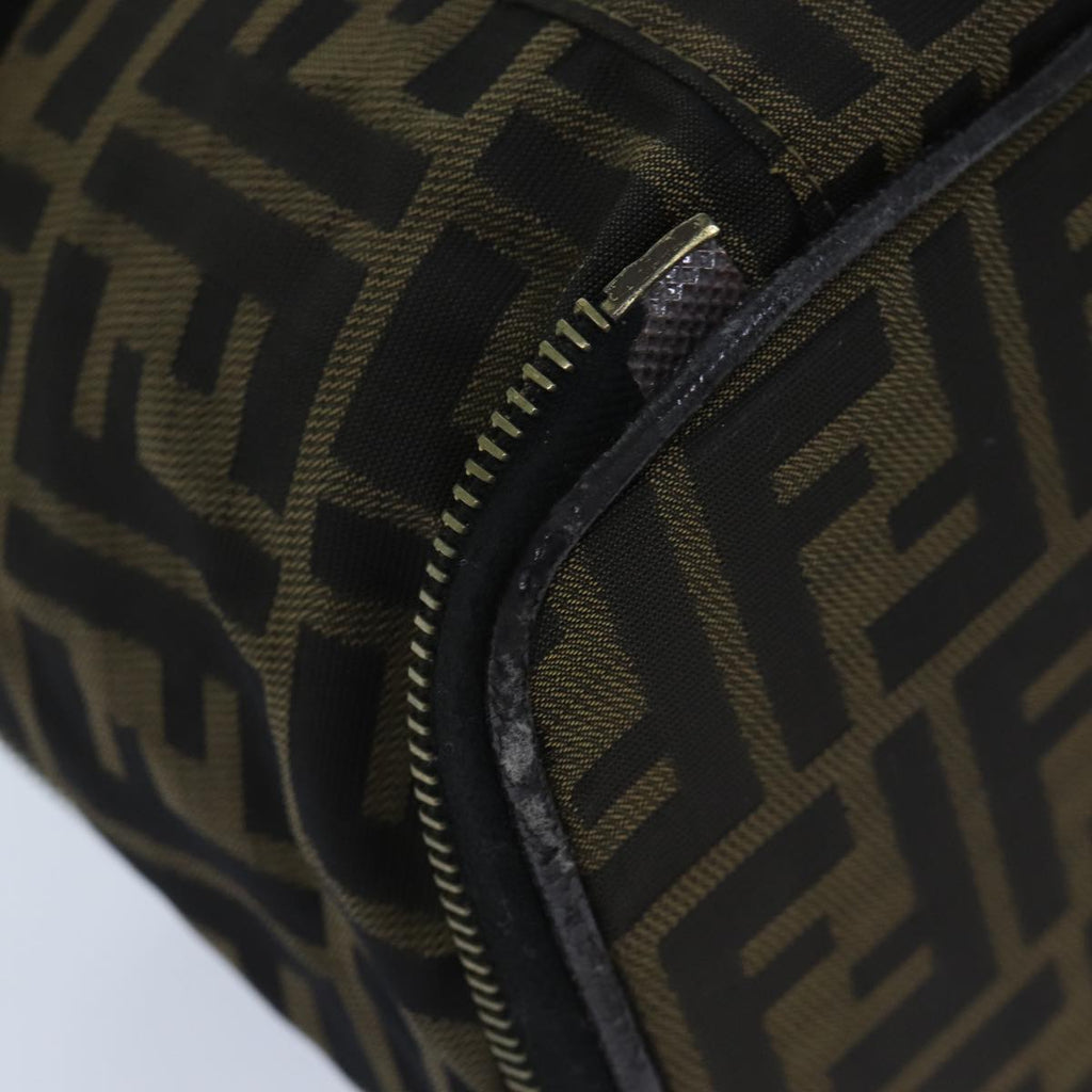 FENDI Zucca Canvas Vanity Pouch Brown Blackbs13353