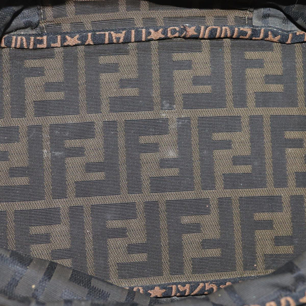 FENDI Zucca Canvas Vanity Pouch Brown Blackbs13353