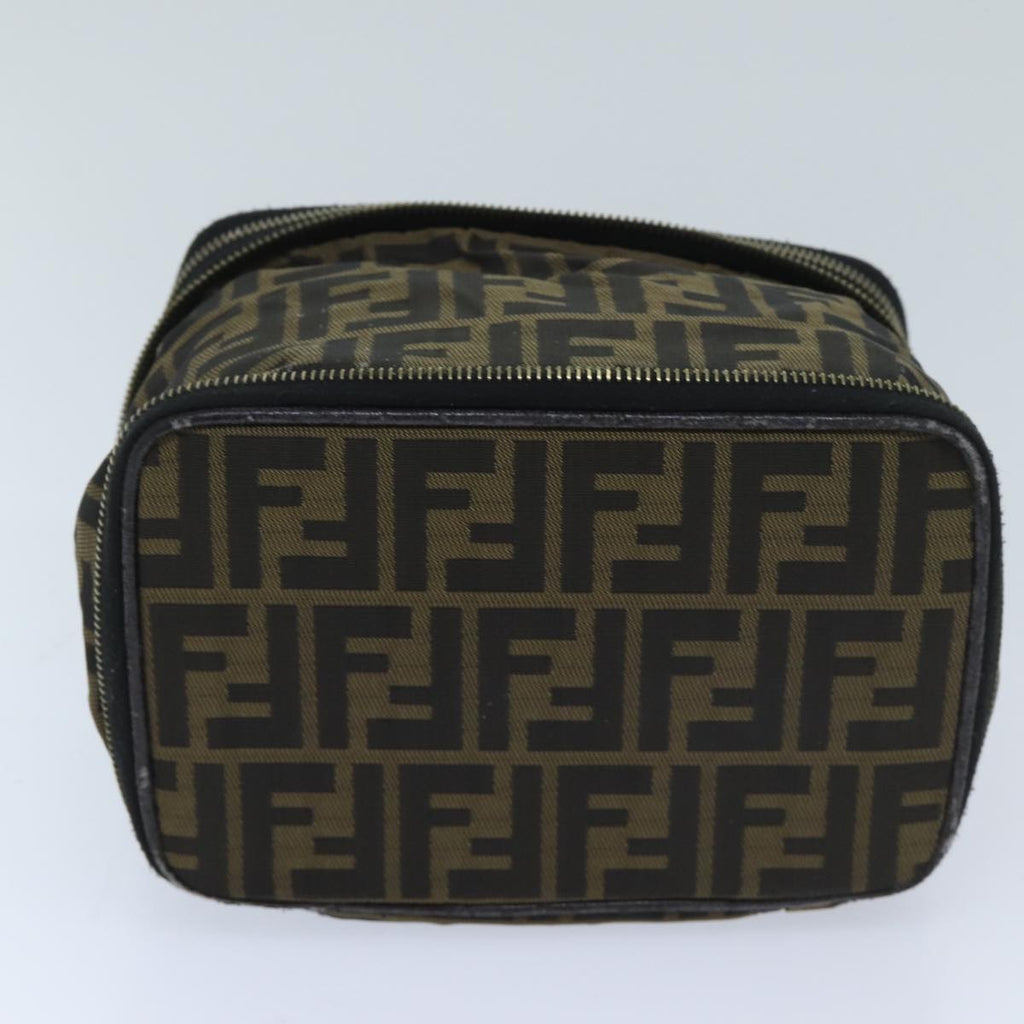 FENDI Zucca Canvas Vanity Pouch Brown Blackbs13353