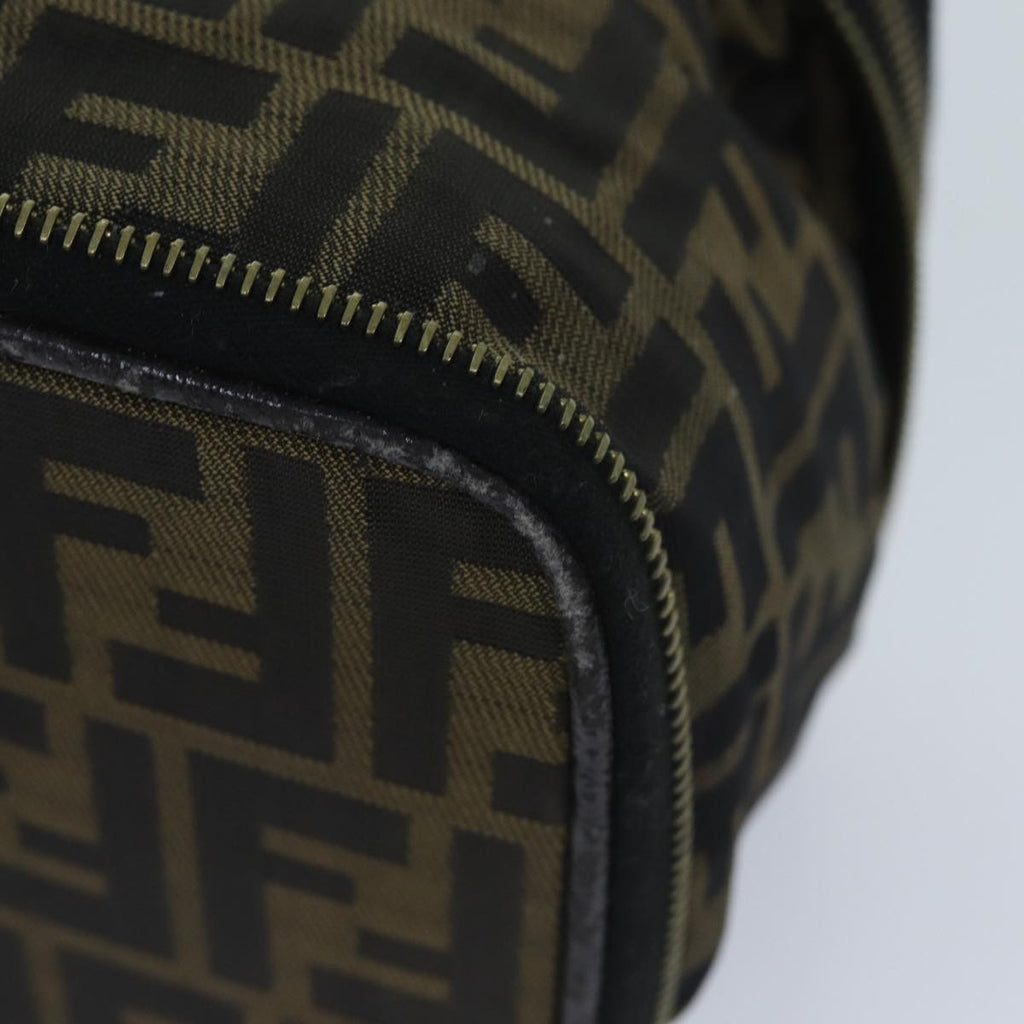 FENDI Zucca Canvas Vanity Pouch Brown Blackbs13353