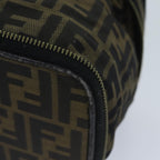 FENDI Zucca Canvas Vanity Pouch Brown Blackbs13353