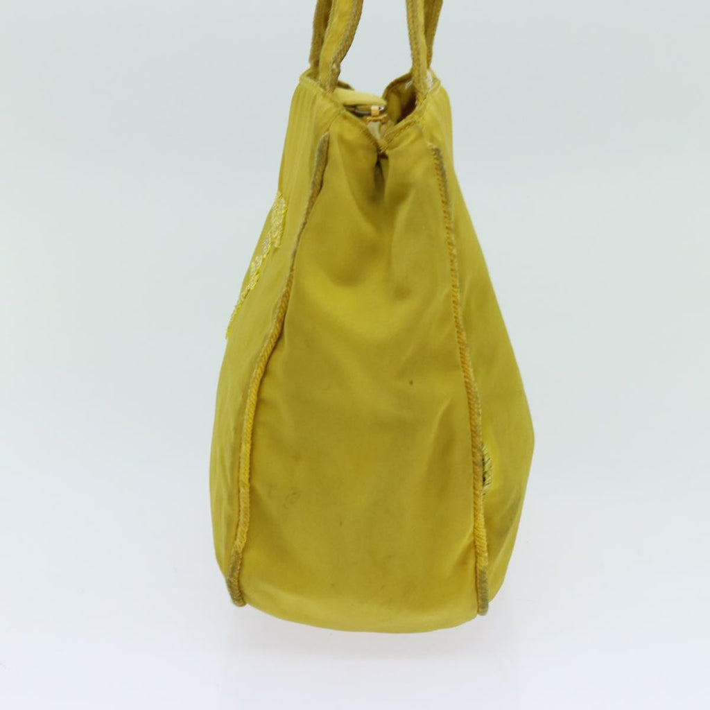PRADA Hand Bag Nylon Yellow bs13368