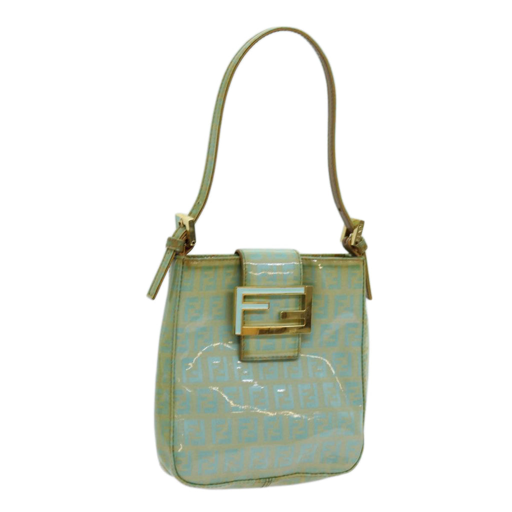 FENDI Zucchino Canvas Hand Bag Greenbs13377