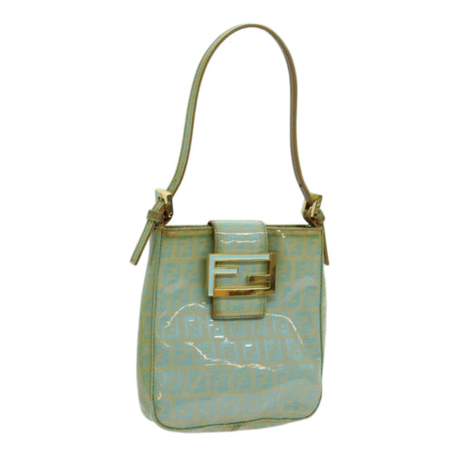 FENDI Zucchino Canvas Hand Bag Greenbs13377