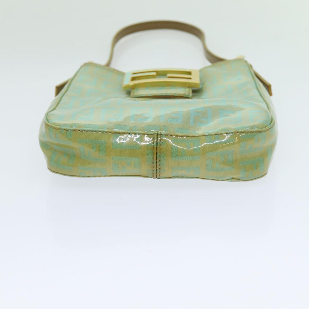 FENDI Zucchino Canvas Hand Bag Greenbs13377