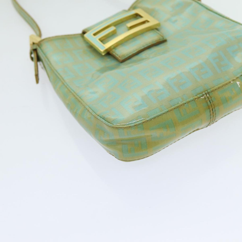 FENDI Zucchino Canvas Hand Bag Greenbs13377