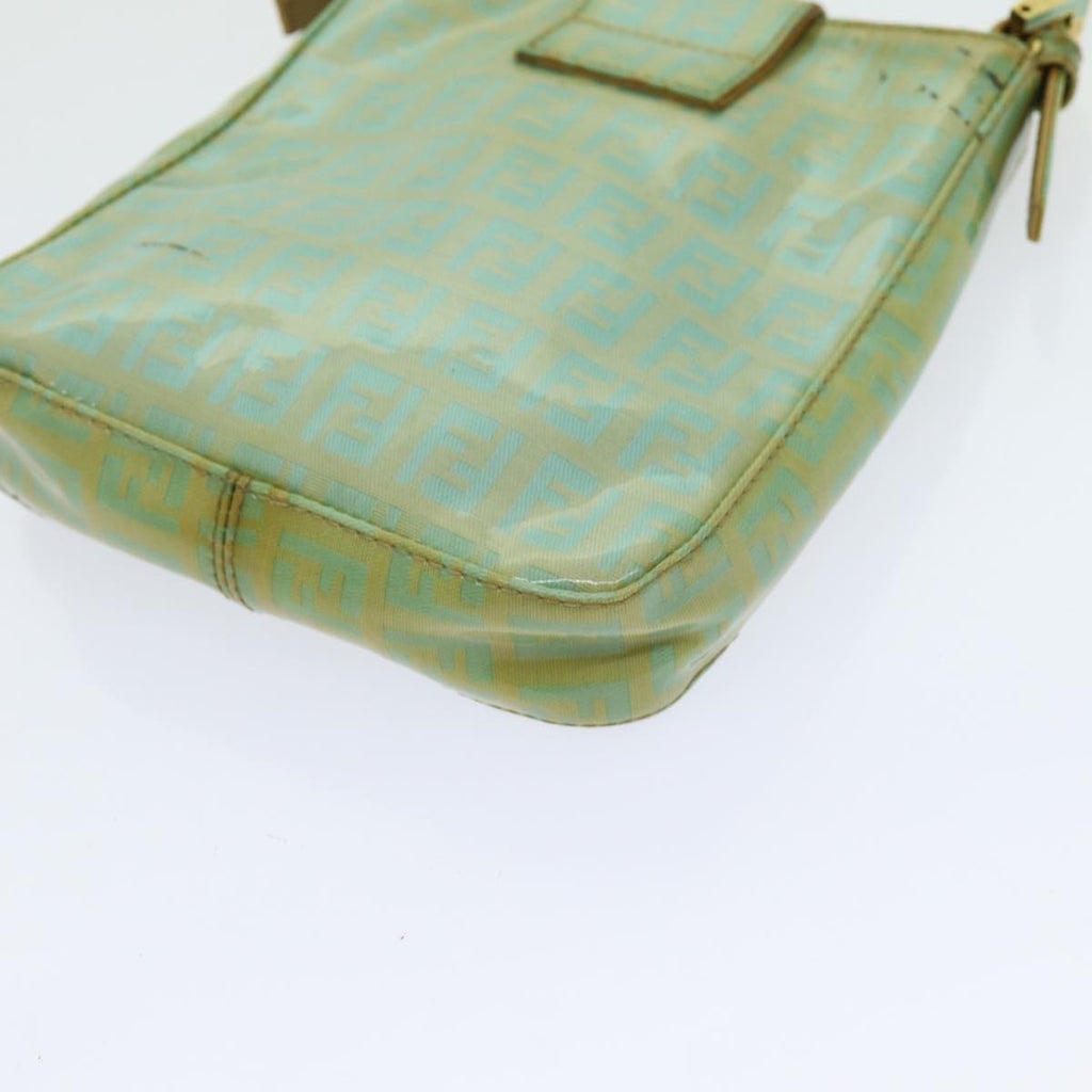 FENDI Zucchino Canvas Hand Bag Greenbs13377
