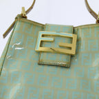 FENDI Zucchino Canvas Hand Bag Greenbs13377