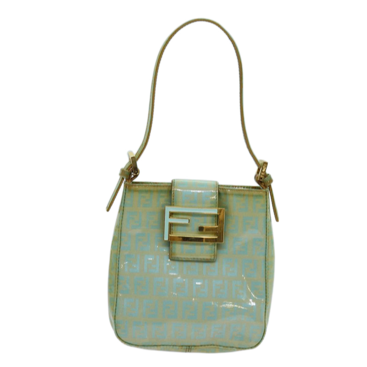 FENDI Zucchino Canvas Hand Bag Greenbs13377