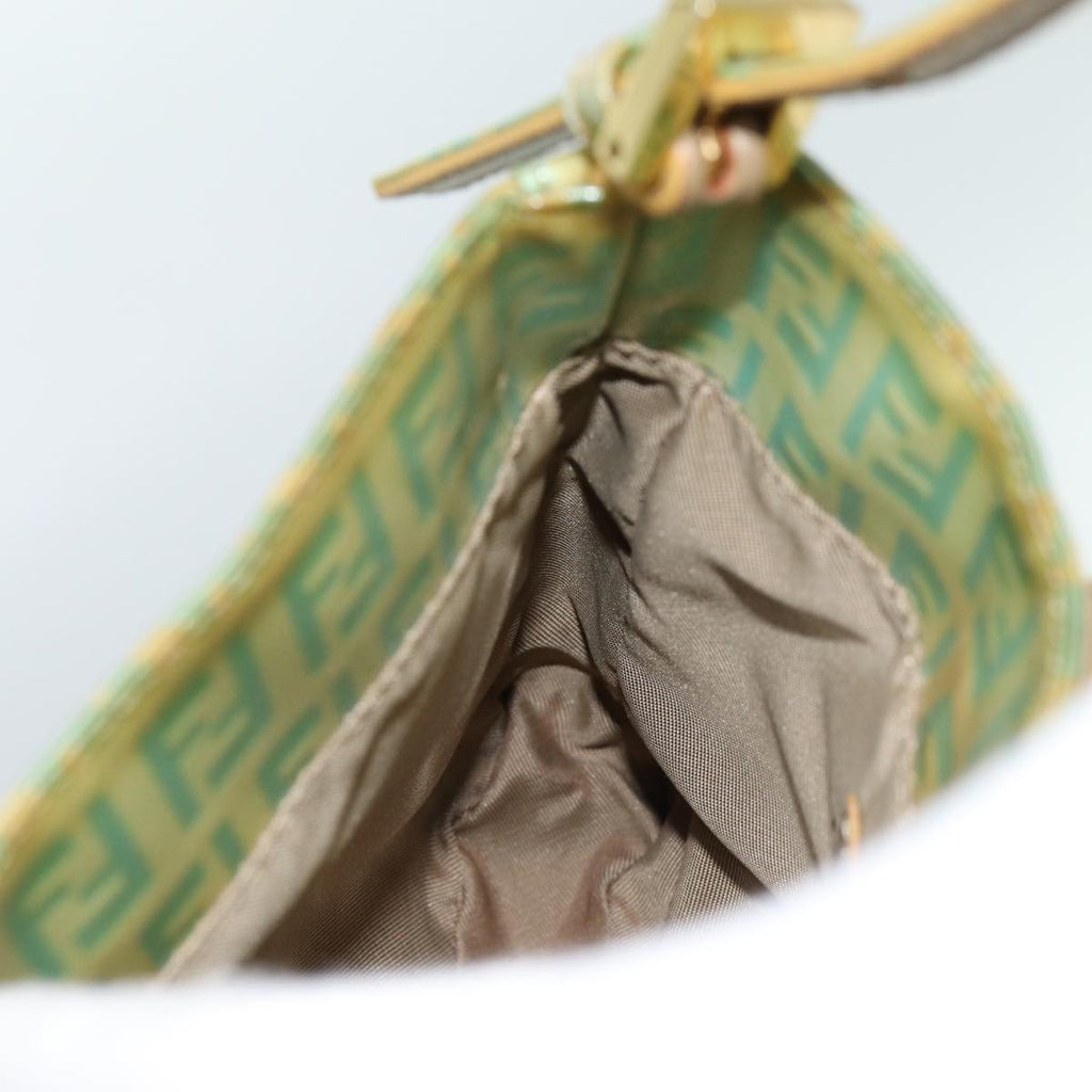 FENDI Zucchino Canvas Hand Bag Greenbs13377