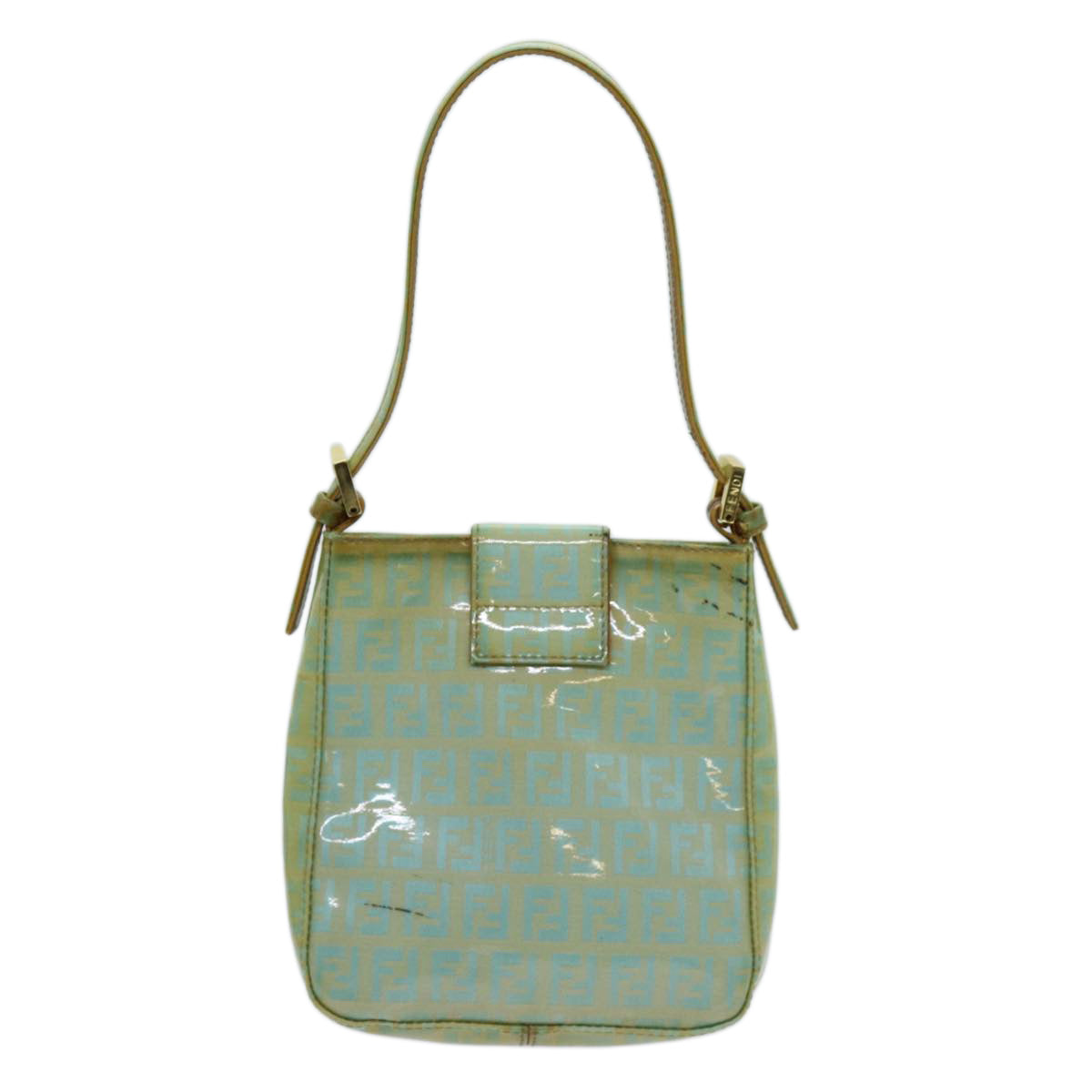 FENDI Zucchino Canvas Hand Bag Greenbs13377