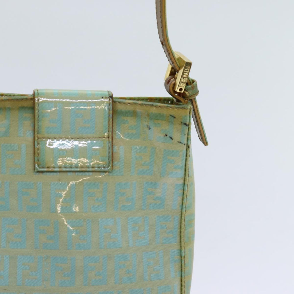 FENDI Zucchino Canvas Hand Bag Greenbs13377