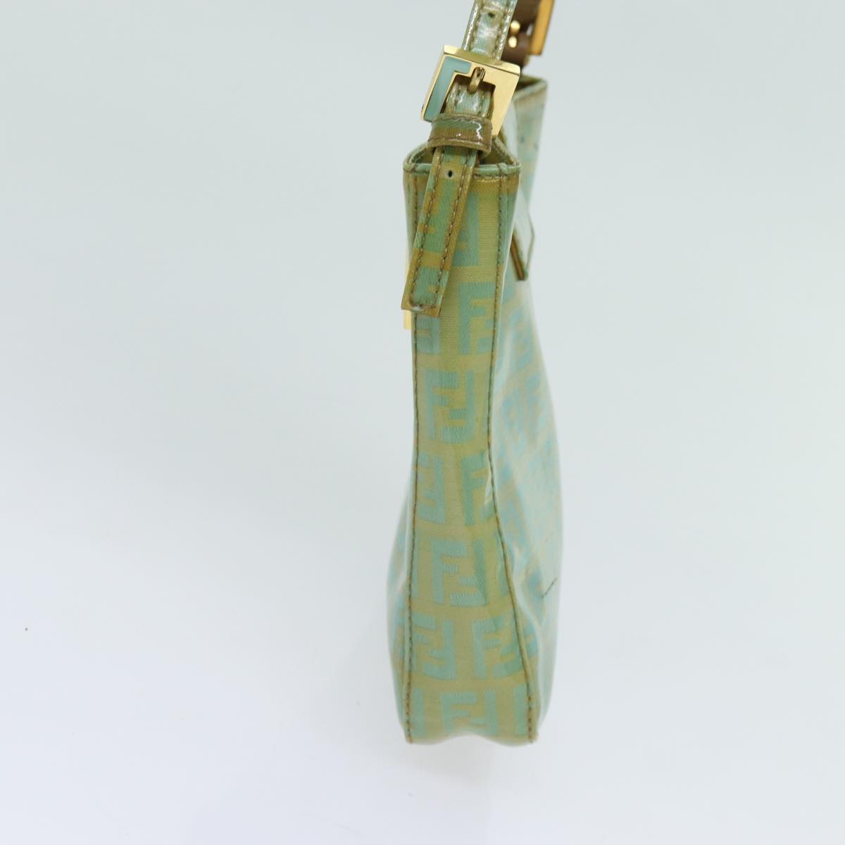 FENDI Zucchino Canvas Hand Bag Greenbs13377