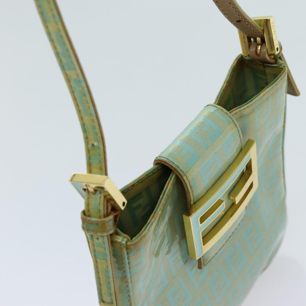 FENDI Zucchino Canvas Hand Bag Greenbs13377