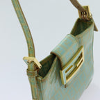 FENDI Zucchino Canvas Hand Bag Greenbs13377