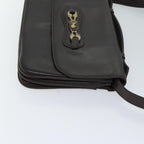 CELINE Shoulder Bag Leather Brown  13408