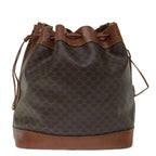 CELINE Macadam Canvas Shoulder Bag PVC Brown  13427