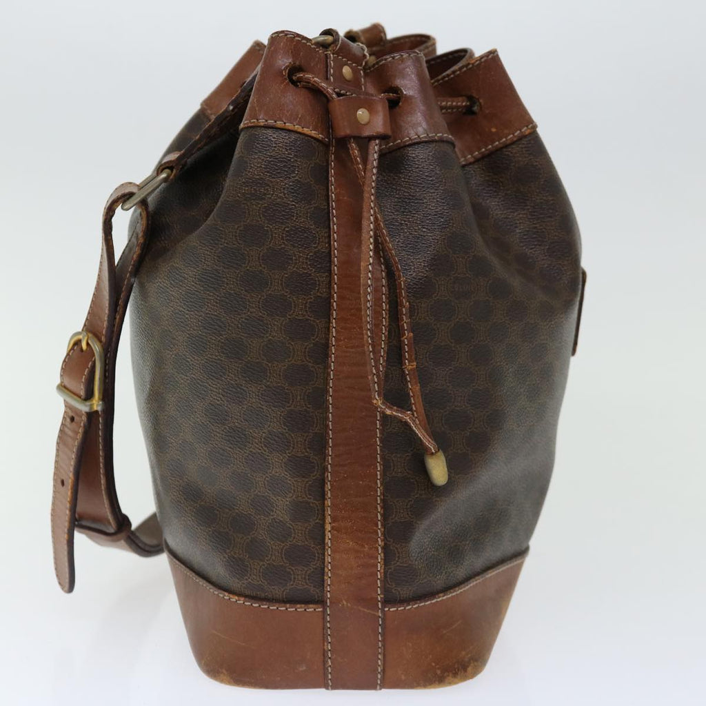 CELINE Macadam Canvas Shoulder Bag PVC Brown  13427