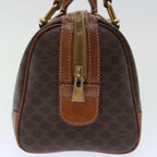 CELINE Macadam Canvas Hand Bag PVC Brown Auth bs13464