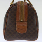 CELINE Macadam Canvas Hand Bag PVC Brown Auth bs13464