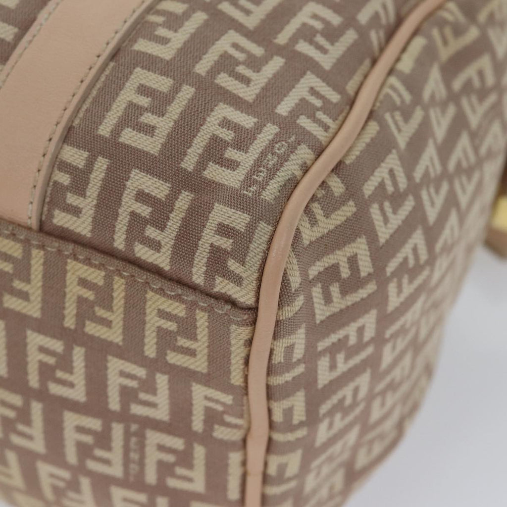 FENDI Zucchino Canvas Mini Boston Bag Pinkbs13506