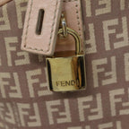 FENDI Zucchino Canvas Mini Boston Bag Pinkbs13506