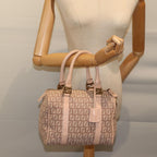 FENDI Zucchino Canvas Mini Boston Bag Pinkbs13506