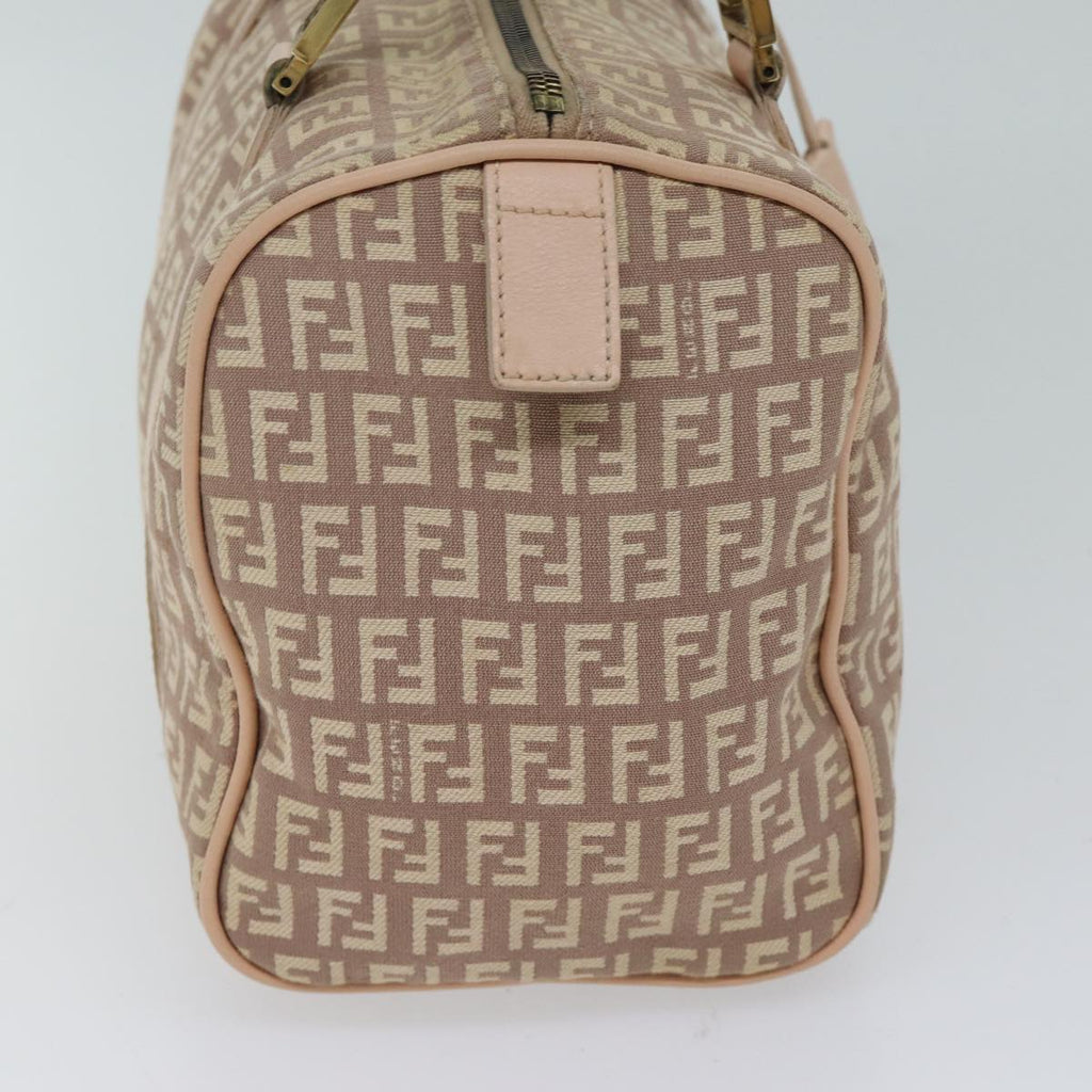 FENDI Zucchino Canvas Mini Boston Bag Pinkbs13506