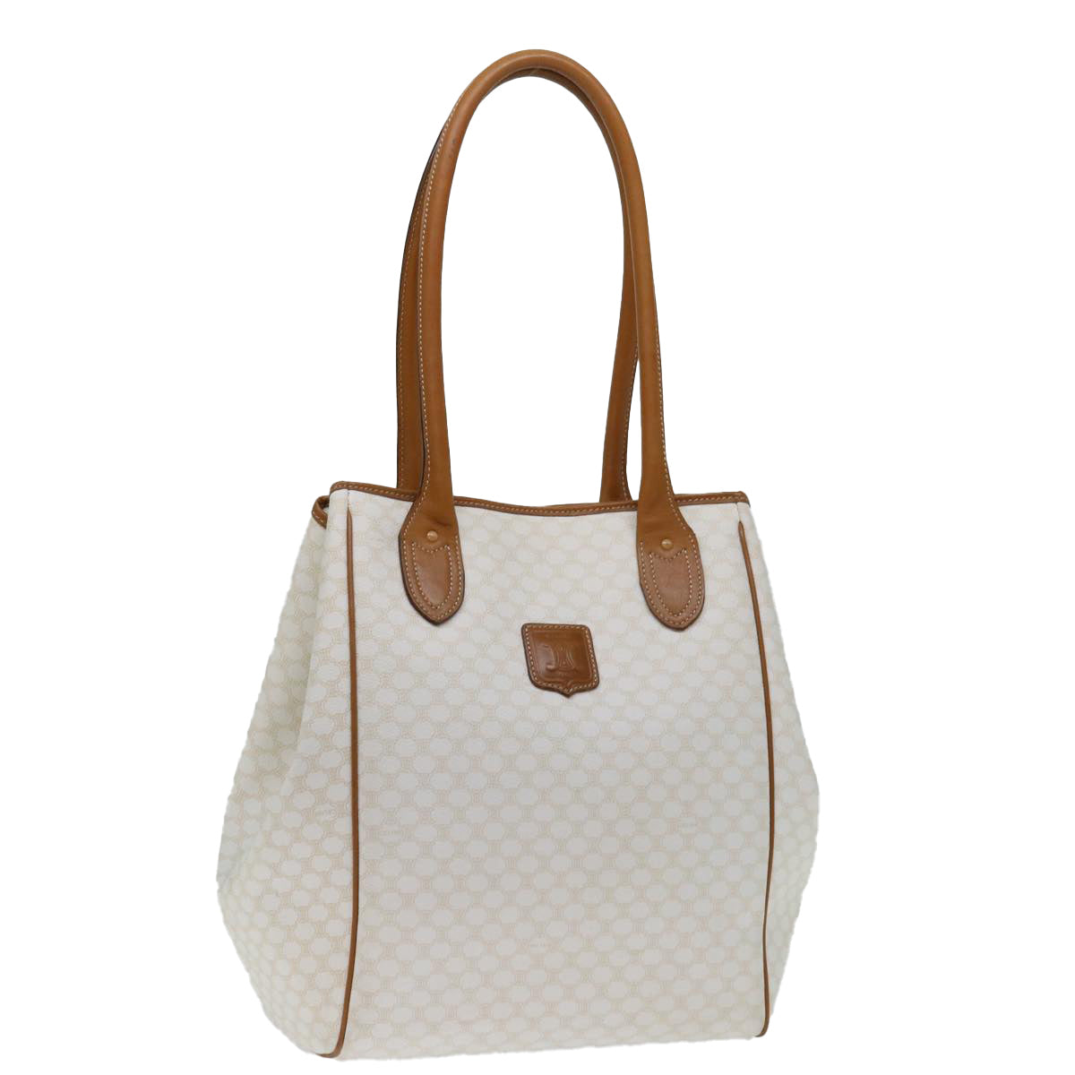 CELINE Macadam Canvas Tote Bag PVC Whe  13537