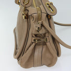 Chloe Paraty Shoulder Bag Leather 2way Beige bs13559