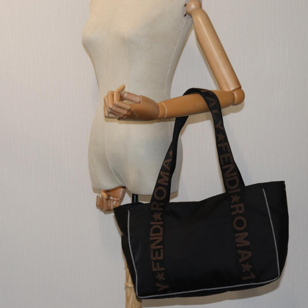 FENDI Tote Bag Nylon Blackbs13571