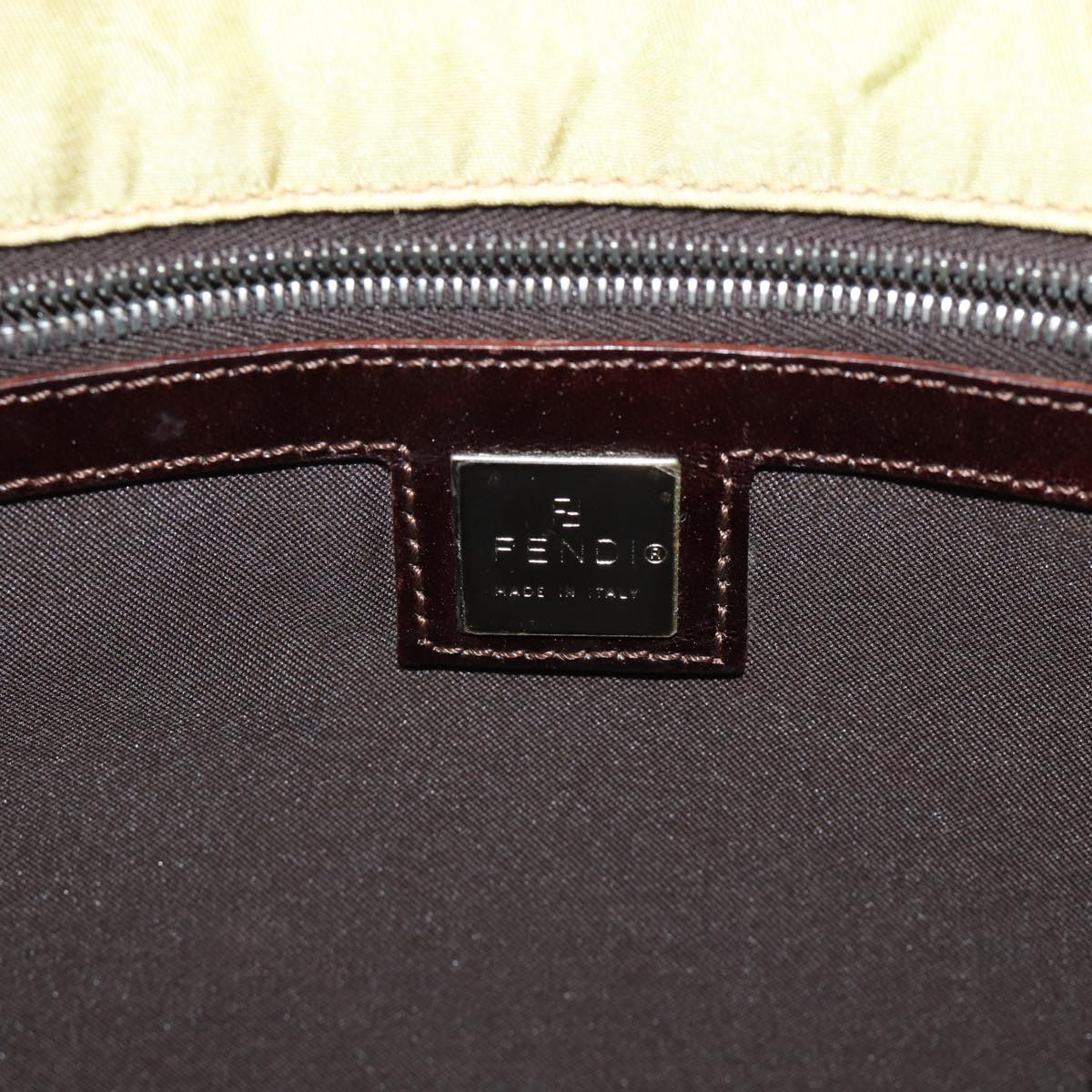 FENDI Tote Bag Nylon Yellowbs13572