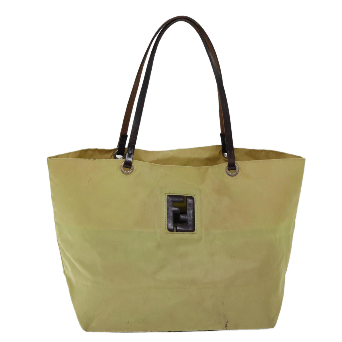 FENDI Tote Bag Nylon Yellowbs13572