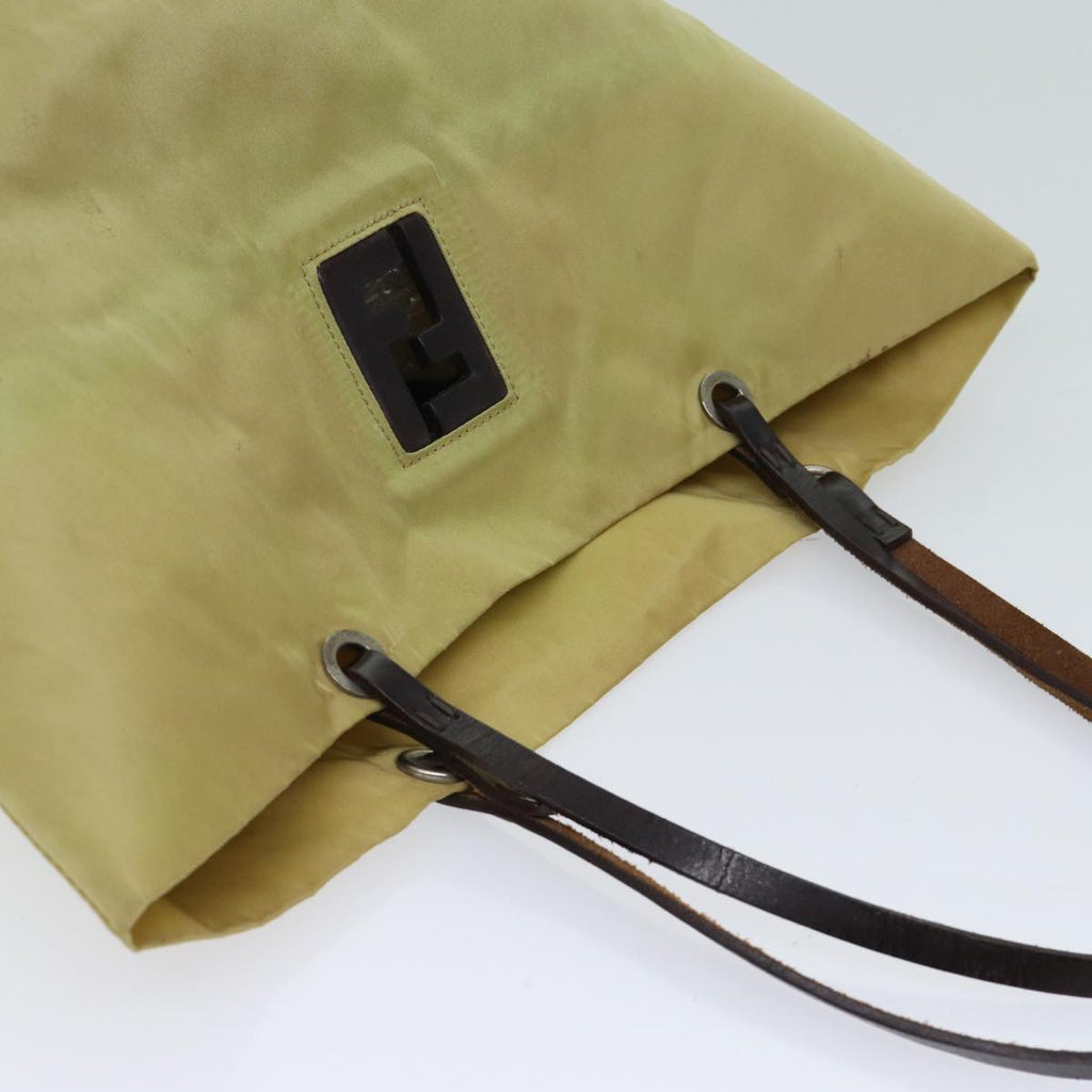 FENDI Tote Bag Nylon Yellowbs13572