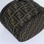 FENDI Zucca Canvas Vanity Cosmetic Pouch Brownbs13594