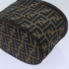 FENDI Zucca Canvas Vanity Cosmetic Pouch Brownbs13594