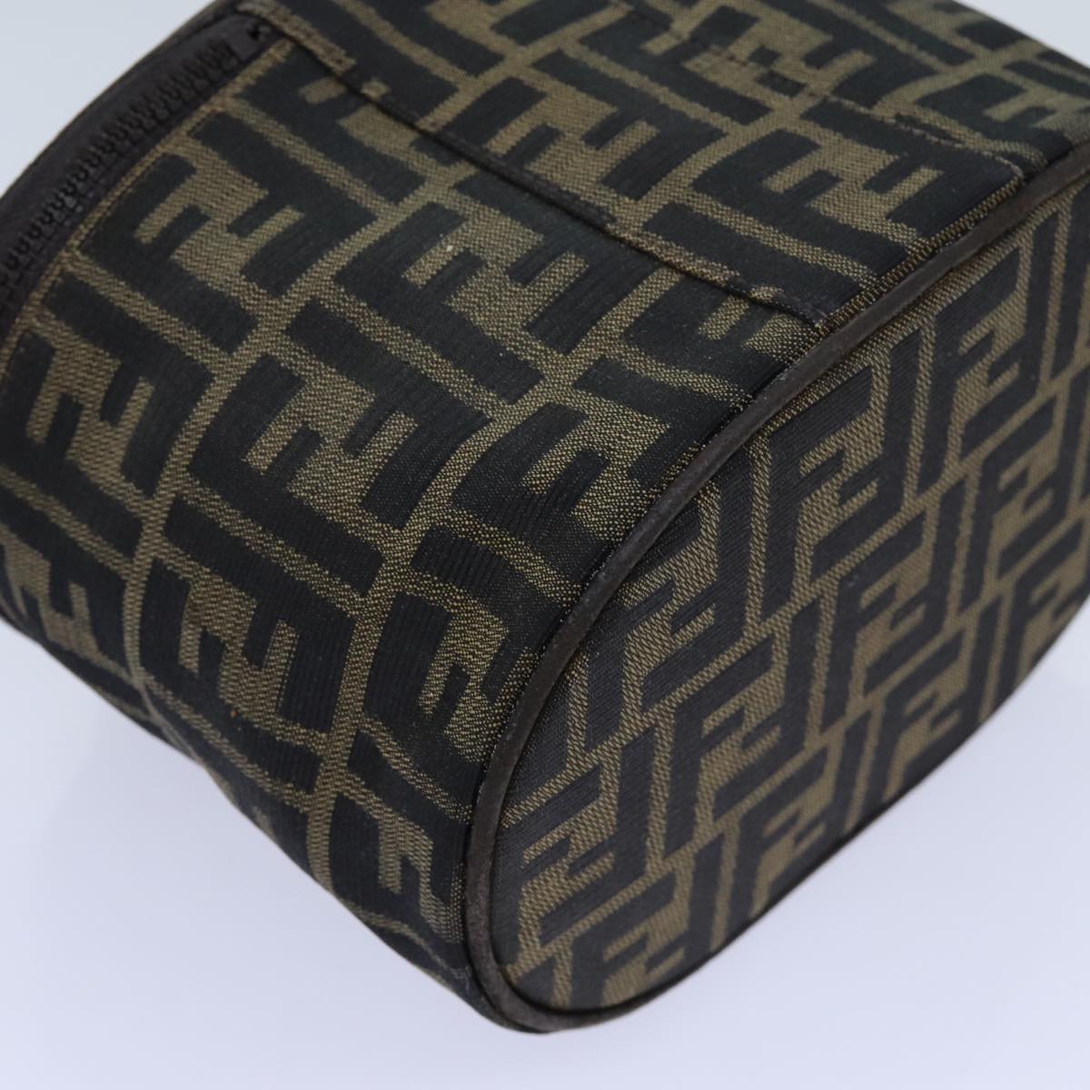 FENDI Zucca Canvas Vanity Cosmetic Pouch Brownbs13594