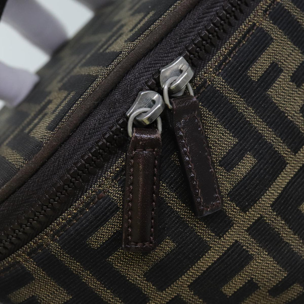 FENDI Zucca Canvas Vanity Cosmetic Pouch Brownbs13594